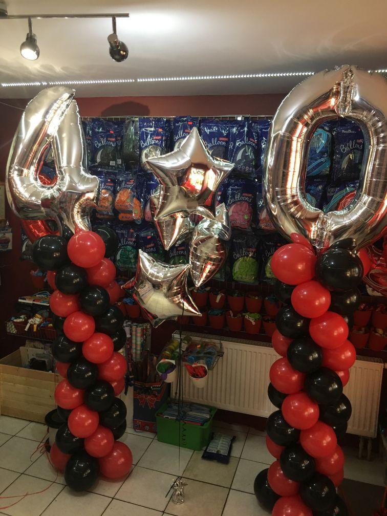 dekoracja balonowa na 40 urodziny