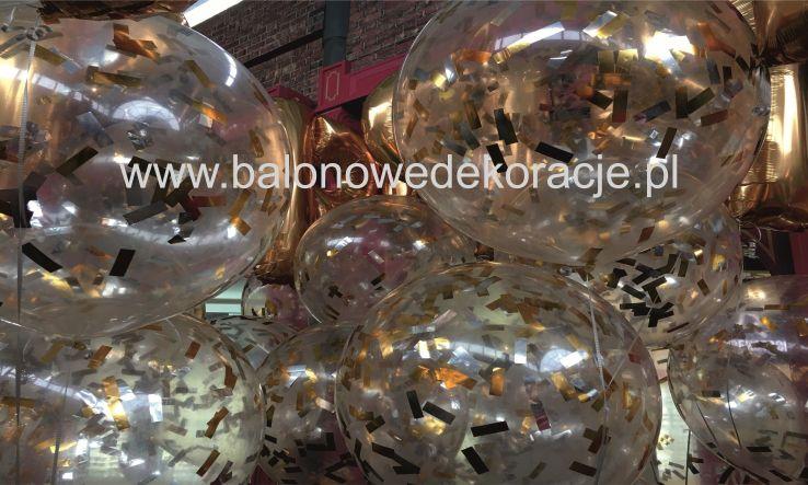 balony z konfetti napelnione helem w Fashion House Sosnowiec