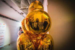 złoty balon foliowy z nadrukiem - maffashion urodziny