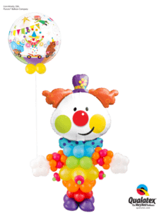 clown z balonów - prezent na urodziny - bukiet balonowy clown