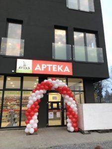 Brama balonowa na otwarcie Apteki w Radzionkowie