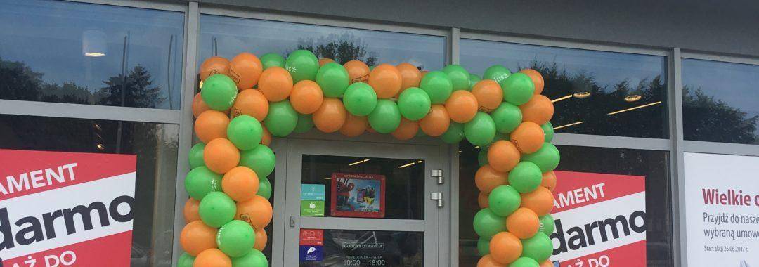 brama balonowa w krakowie na otwarcie salonu PLUS GSM