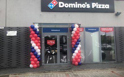 kolumny balonowe na otwarcie Dominos Pizza w Katowicach