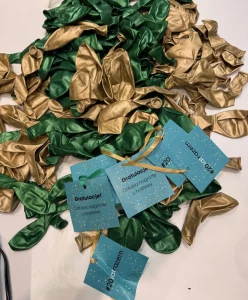 balony z voucherami do loterii na urodziny galerii handlowej