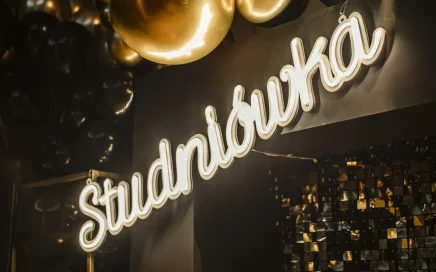 napis led Studniówka - Katowice