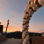 piękne widoki przy wykonaniu dekoracji balonowej w Zakopanem - widok na Giewont przy wschodzie slonca