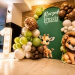 Ścianka balonowa w stylu safari na roczek w Siemianowicach Śląskich