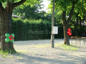 dekoracja balonami terenu imprezy   